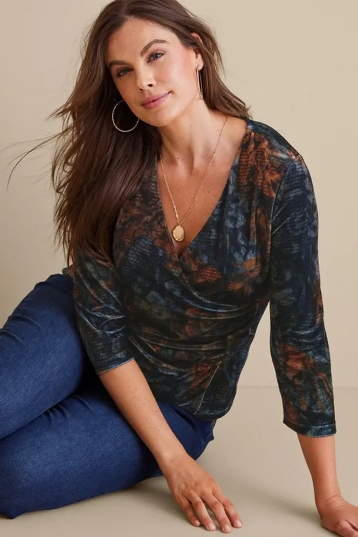 Soft Surroundings Tops|Velvet Alyssa Knit Top