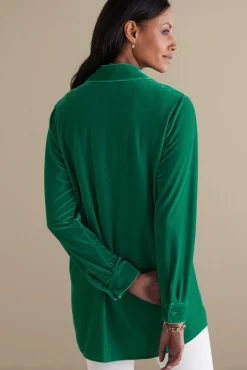 Soft Surroundings Tops|Tunics & Leggings|Velvet Boyfriend Tunic Shirt