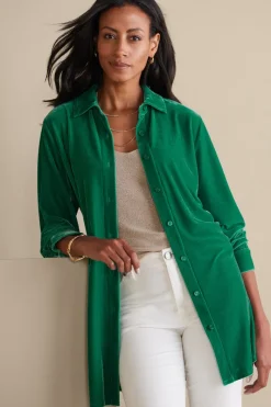Soft Surroundings Tops|Tunics & Leggings|Velvet Boyfriend Tunic Shirt
