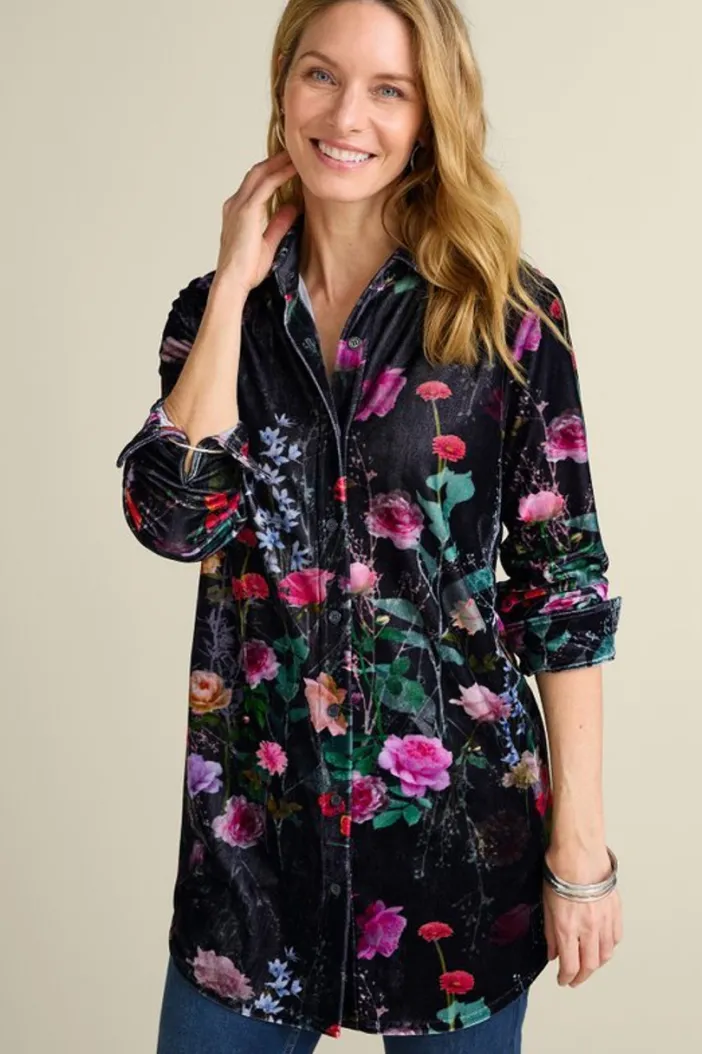 Soft Surroundings Tops|Tunics & Leggings|Velvet Boyfriend Tunic Shirt