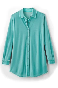 Soft Surroundings Tops|Tunics & Leggings|Velvet Boyfriend Tunic Shirt
