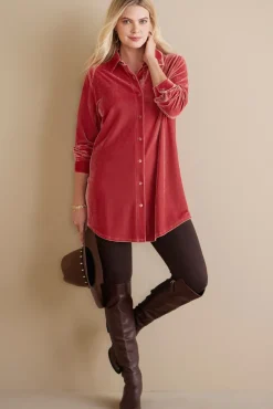 Soft Surroundings Tops|Tunics & Leggings|Velvet Boyfriend Tunic Shirt