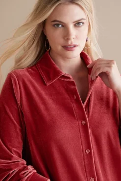 Soft Surroundings Tops|Tunics & Leggings|Velvet Boyfriend Tunic Shirt