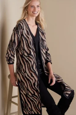 Soft Surroundings Sweaters & Cardigans|Veronica Jacquard Cardigan NeutralAnimal
