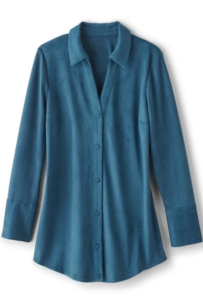 Soft Surroundings Tops|Vida Faux Suede Tunic