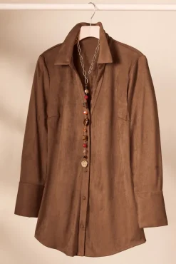 Soft Surroundings Tops|Vida Faux Suede Tunic