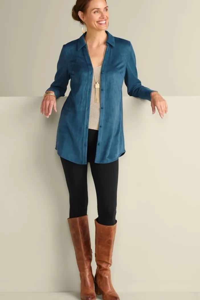 Soft Surroundings Tops|Vida Faux Suede Tunic