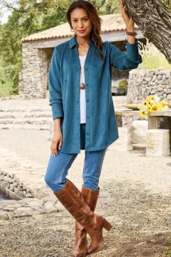 Soft Surroundings Tops|Vida Faux Suede Tunic