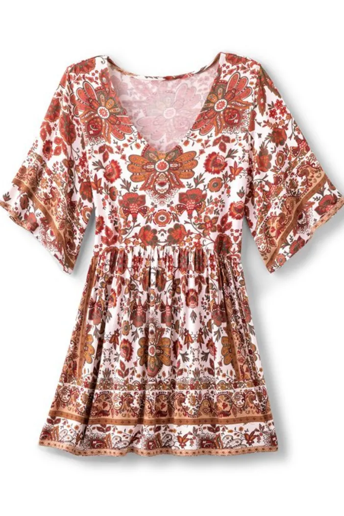 Soft Surroundings Tops|Tunics & Leggings|Vina Short Sleeve Tunic SanFranScarfCream