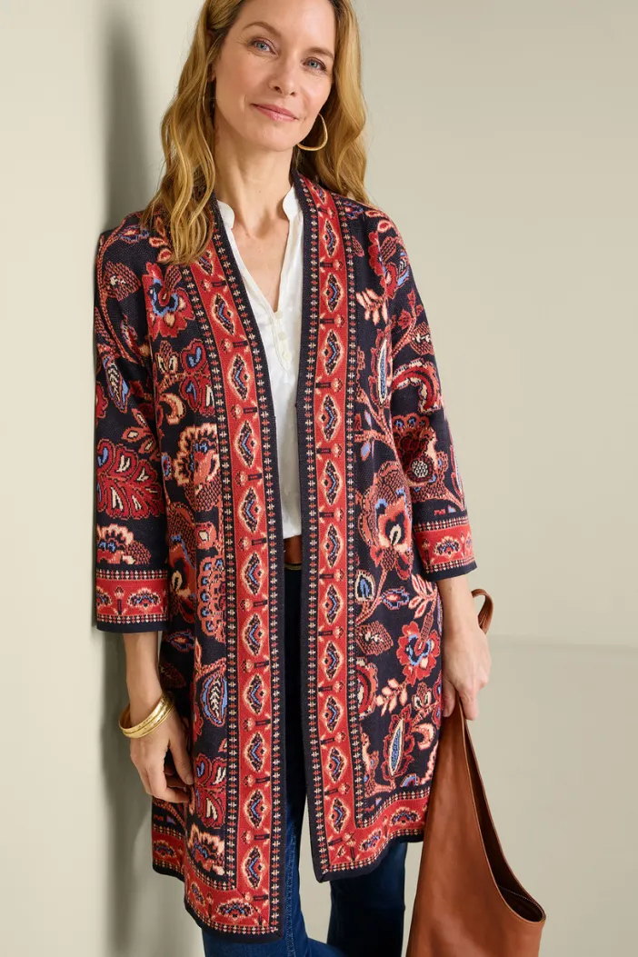 Soft Surroundings Tops|Sweaters & Cardigans|Vitrine Jacquard Cardigan FallGarden