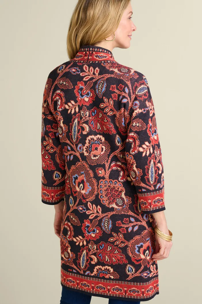 Soft Surroundings Tops|Sweaters & Cardigans|Vitrine Jacquard Cardigan FallGarden