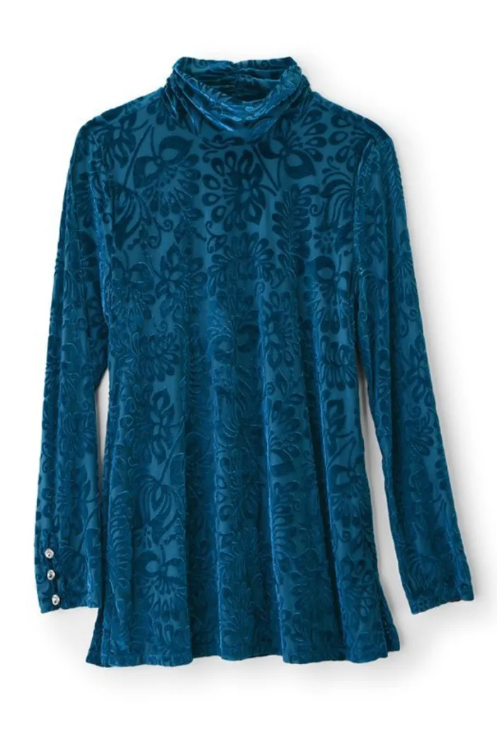 Soft Surroundings Tops|Walden Velvet Turtleneck