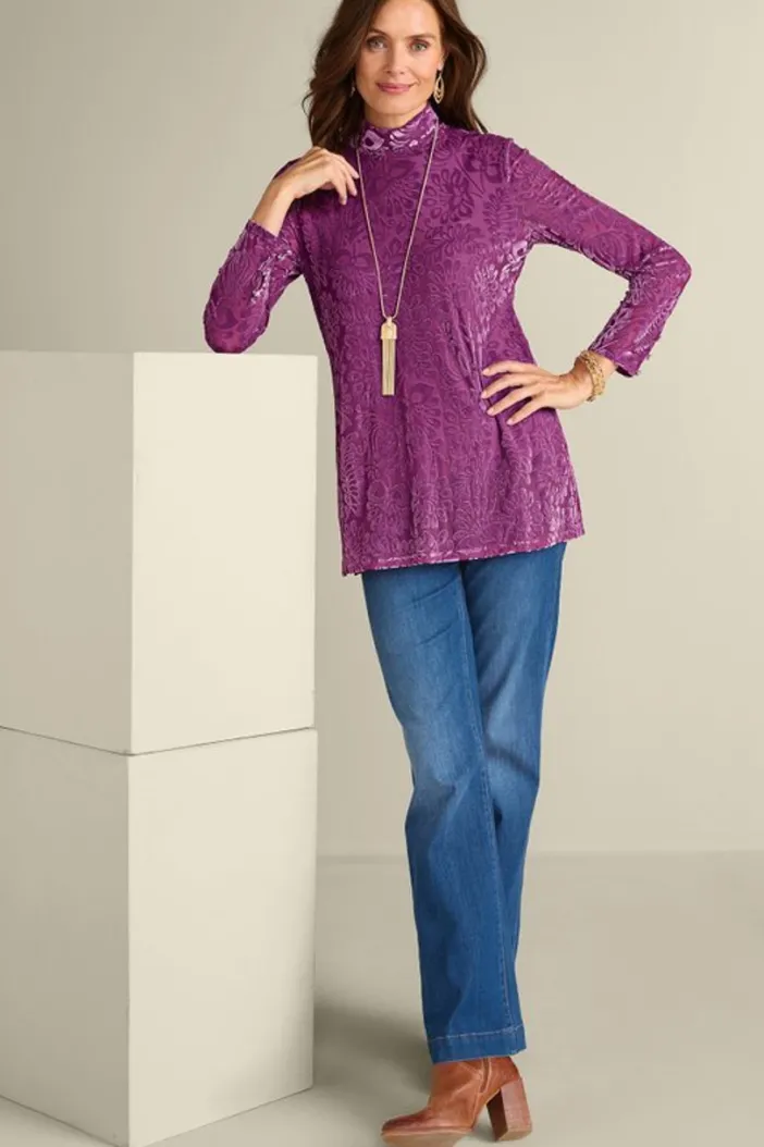 Soft Surroundings Tops|Walden Velvet Turtleneck