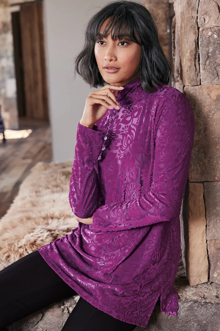 Soft Surroundings Tops|Walden Velvet Turtleneck