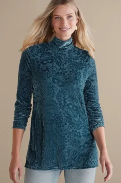 Soft Surroundings Tops|Walden Velvet Turtleneck