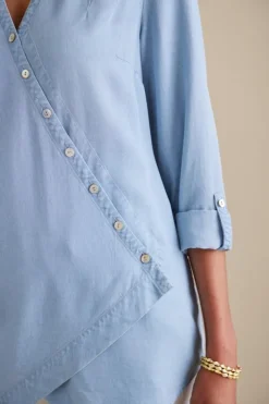 Soft Surroundings Tops|Tunics & Leggings|Washed Tencel™ Tunic LightWashDenim