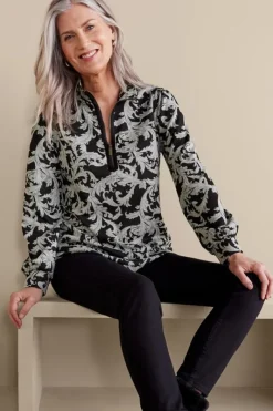 Soft Surroundings Tops|Winona Pullover NeutralScroll