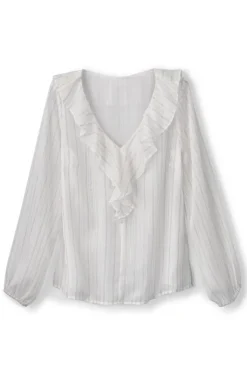 Soft Surroundings Tops|Xenia Ruffle Top PurpleFloral