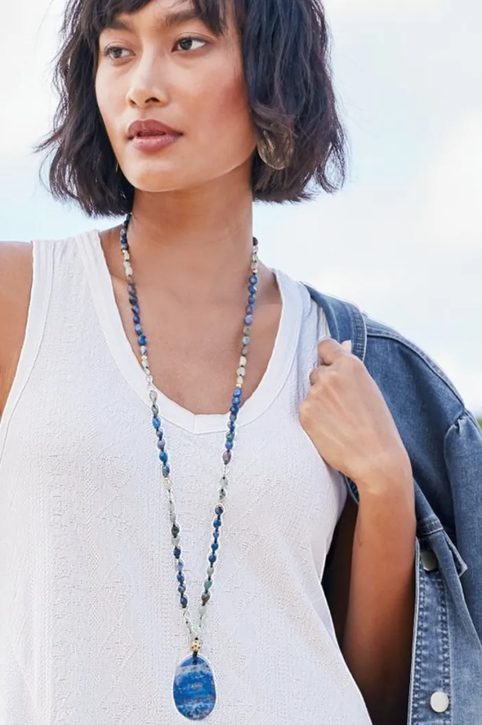 Soft Surroundings Jewelry|Necklaces|Yarra Pendant Necklace Lapis