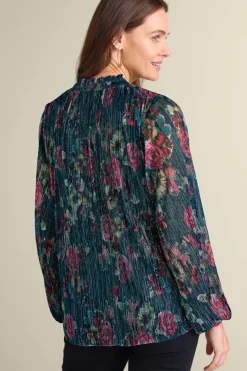 Soft Surroundings Tops|Yvonne Shimmer Top EvalynnGarden