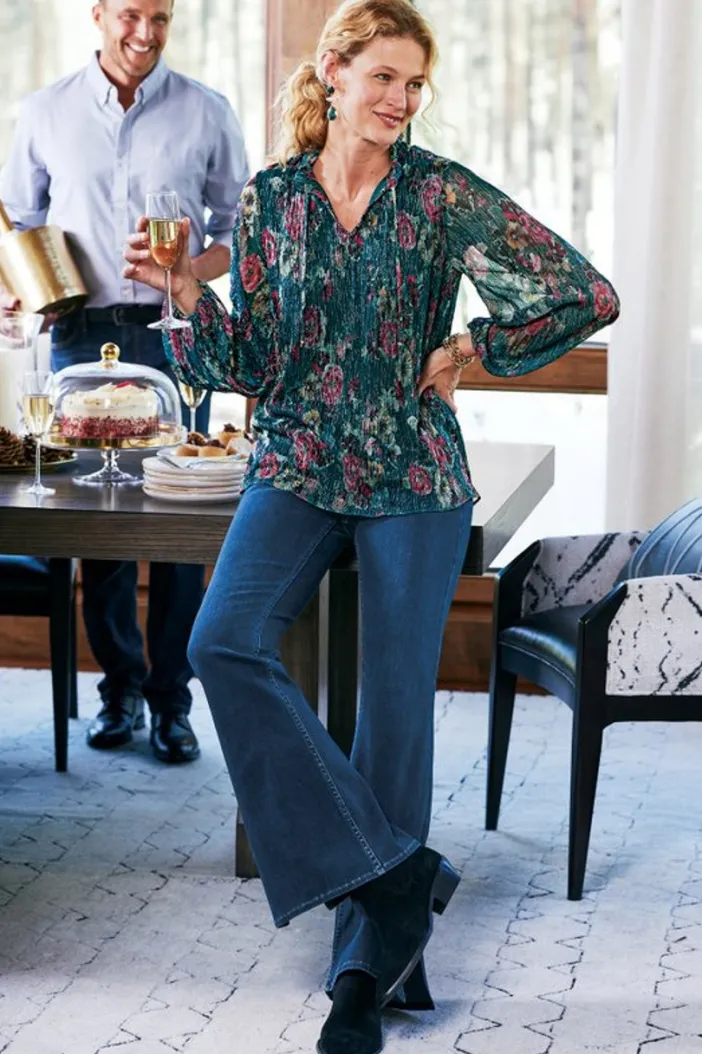 Soft Surroundings Tops|Yvonne Shimmer Top EvalynnGarden