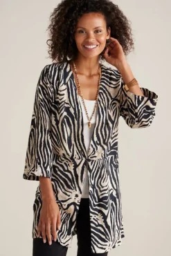 Soft Surroundings Toppers|Jackets & Coats|Zella Topper BrownZebra