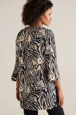 Soft Surroundings Toppers|Jackets & Coats|Zella Topper BrownZebra