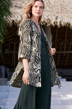 Soft Surroundings Toppers|Jackets & Coats|Zella Topper BrownZebra
