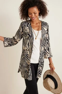 Soft Surroundings Toppers|Jackets & Coats|Zella Topper BrownZebra