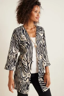 Soft Surroundings Toppers|Jackets & Coats|Zella Topper BrownZebra
